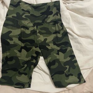 Camo biker shorts